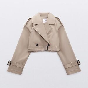 Zara cropped trench jacket | worn once like new | size Small